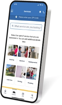 Neighborly App blog articles displayed on smartphone screen.