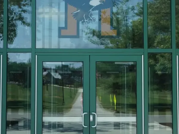 Exterior of Husson University building.