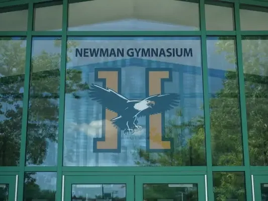 Exterior of Husson University building.