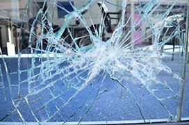 A picture of broken glass.