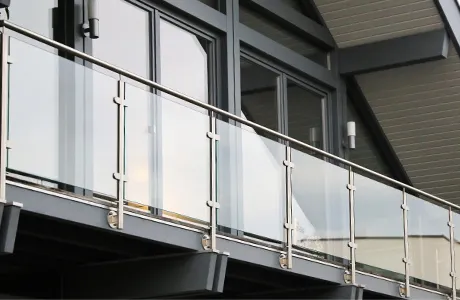 balcony glass railing.
