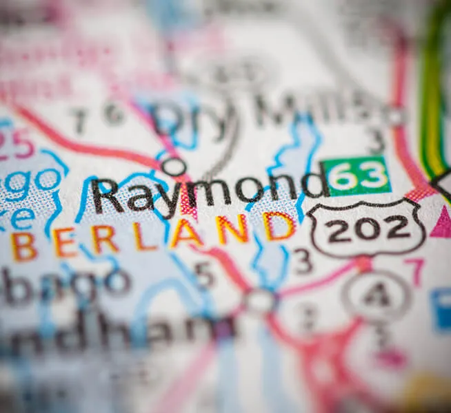 Raymond on the map.