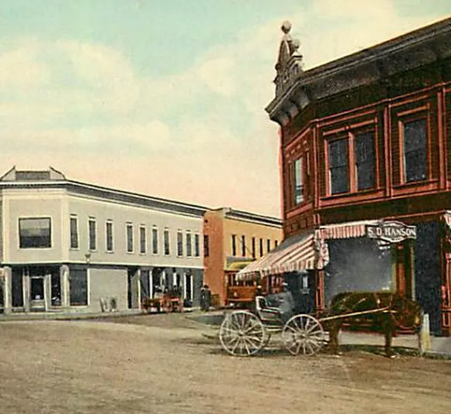 Vintage Image Of Old Town Square.